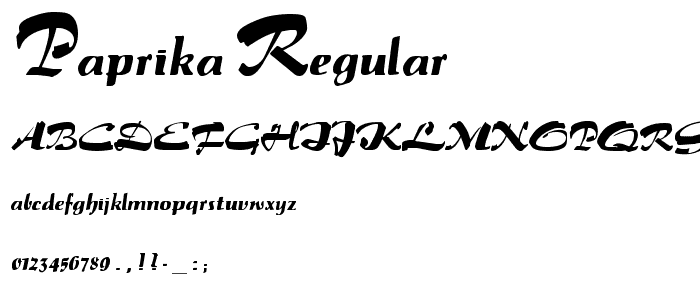Paprika Regular font